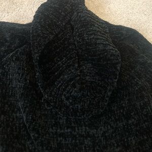 Black velvet sweater
